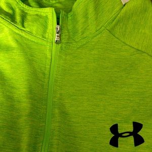 XL Men’s Lime Green Lightweight Quarter Zip Long Sleeve Shirt